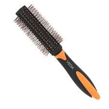 Vega Round Brush Hair Styling, Drying Healthy Hair With Sectioning Clip Flexible