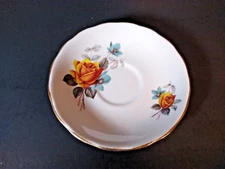 Royal Vale Yellow rose bone china saucer ONLY NO CUP