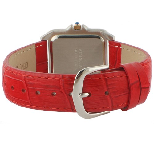 Peugeot Women Two-Tone Tank Shape Dress Watch with Designer Leather Wrist Band - Picture 7 of 11