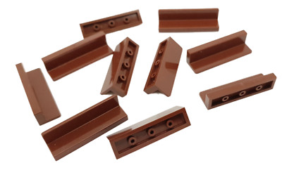 10 Pieces Lego Brick Panel 6092659, Brown, 1x4x1, 30413, NEW