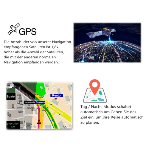 7“AWESAFE LKW PKW Navigationsgerät GPS Navi Navigation mit Bluetooth Europakarte - Bild 6 von 7