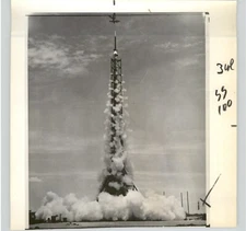 NAVY Research ROCKET LAUNCH Aerobee H1 New Mexico VINTAGE 1956 Press Photo