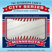 The Autograph Card Blank Signature cards 25 BASEBALL for Minnesota Twins Auto