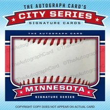 The Autograph Card Blank Signature cards 25 BASEBALL for Minnesota Twins Auto