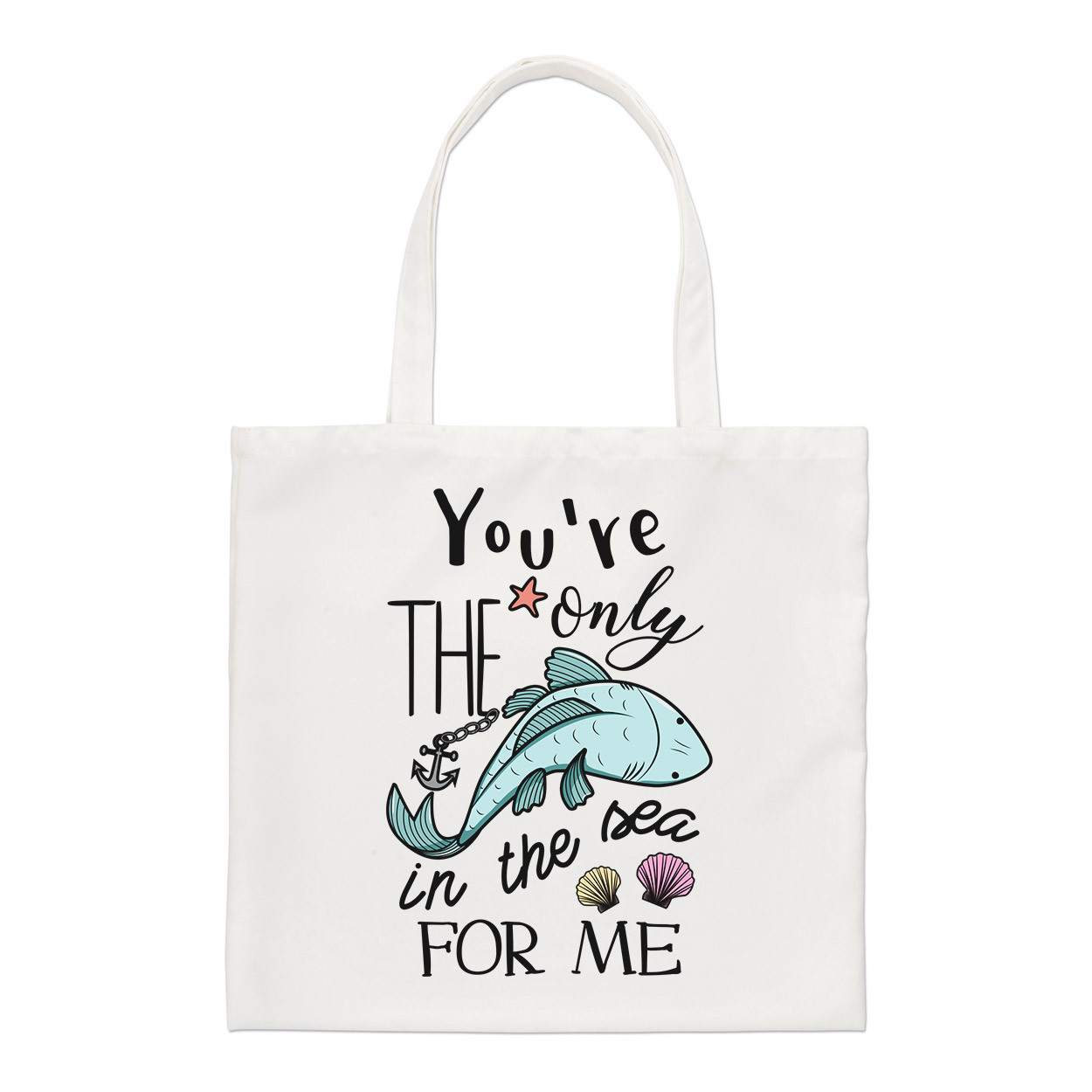 You're The Only Fish In The Sea For Me Regular Tote Bag Funny Valentines Day