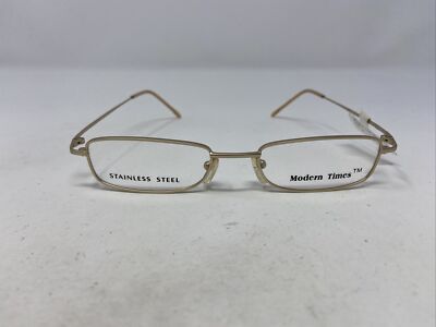 MODERN TIMES PYTHON MATTE GOLD 48-18-135 GOLD FULL RIM EYEGLASSES FRAME &S10
