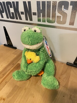 Mary Meyer Hugs Me Close Floppy Frog with Baby Duck TAGS  Plush Stuffed Easter