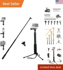 2 in 1 Action Camera Invisible Selfie Stick Tripod for Insta360 X5/X4/X3-48" Ext