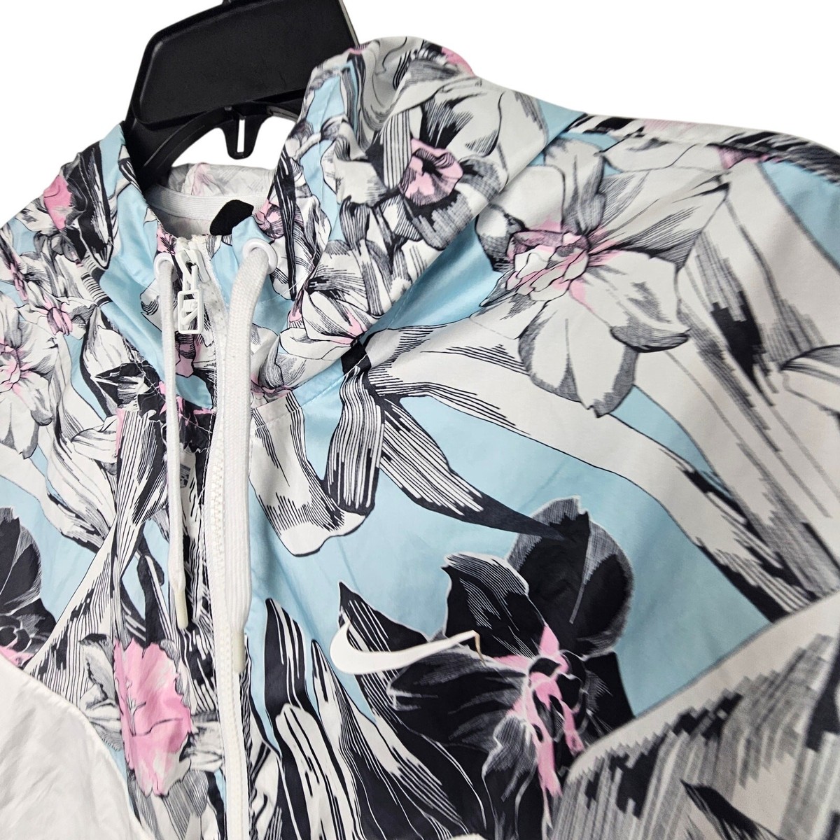 Nike Womens Windrunner Cropped Windbreaker Jacket Size M Floral