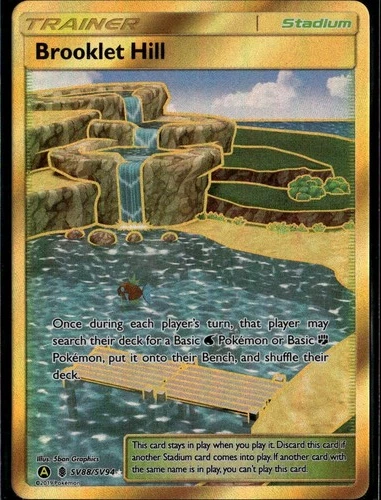Brooklet Hill Shiny Holo Rare Hidden Fates: Shiny Vault SV88/SV94 Stadium Holofo