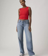 LEVI'S Low Loose Women's Jeans in Good Grades Tencel - Medium Wash