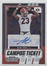 2021 Contenders Draft Picks College Campus Ticket 80/99 Mark Webb #248 Auto 7eo