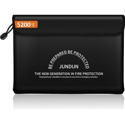 JUNDUN Feuerfeste Dokumententasche mit 5200  Wärmeisolierung, 36x26cm  und fe...
