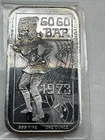 Vintage Rare 1973 CEECO Mint Go Go Girl 1oz .999 Fine Silver Bar Toning