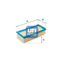 Luftfilter UFI 30.836.00 Filtereinsatz für VW 19E SCIROCCO 53B JETTA 1G2 GOLF 53