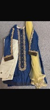 Pakistani Shalwar Kameez Dress Net and Embroidery Party Wear, Indian, Size M