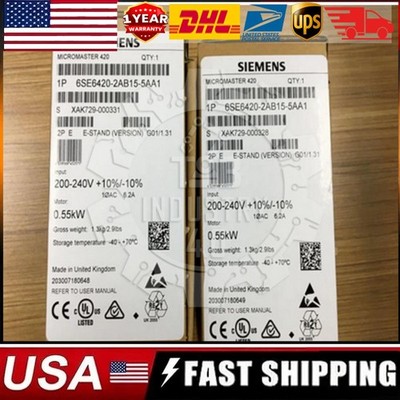 New Siemens 6SE6420-2AB15-5AA1 6SE6 420-2AB15-5AA1 MICROMASTER420 without filter