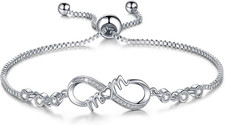 Infinity Mom Love Bracelets CZ Mothers Day Mom Jewelry Gifts from Daughter Son