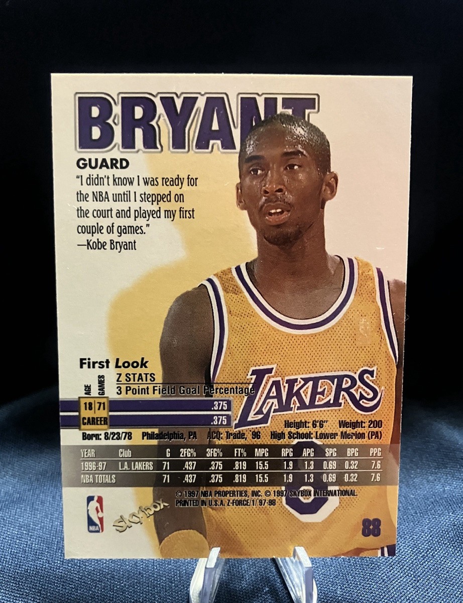 1997 SkyBox Z Force Kobe Bryant #88 | eBay