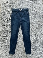 AYR Jeans Womens 32 Blue The Riser High Rise Denim Stretch Skinny Leg Dark Wash