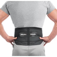 MUELLER Back Pain Relief Brace, Adjustable Lumbar, Removable Pad,Men Women Black
