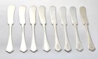 (8) Wallace WASHINGTON HAND HAMMERED Sterling Silver Butter Spreaders