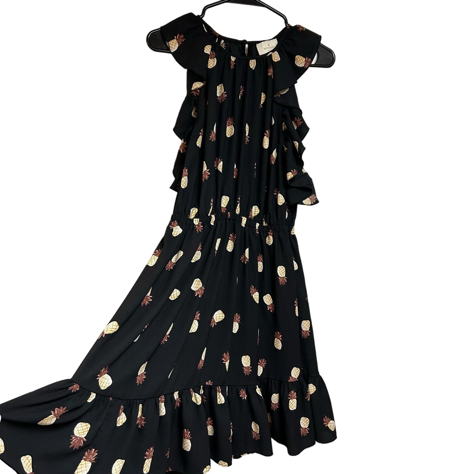 Abito floreale con volant ananas KATE SPADE matrimonio baby shower spiaggia festa taglia M