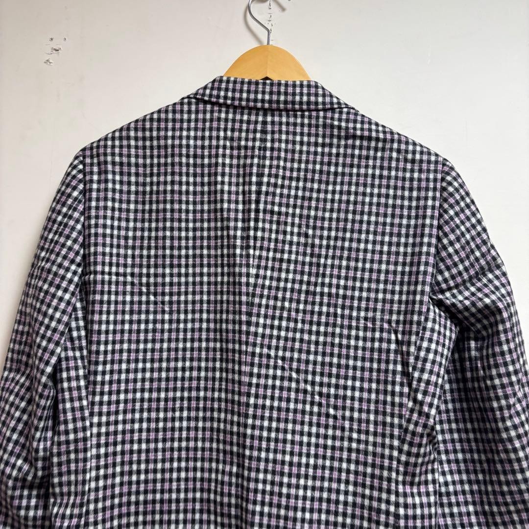 RING JACKET Navy Check Pattern Tailored Jacket - image 7