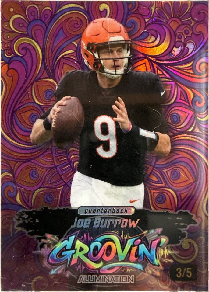 2026 Wild Card Alumination Groovin' Purple #JGRPR4-JB Joe Burrow Wild Card Alumination Groovin' Purple 3/5 #JGRPR4-JB Joe Burrow