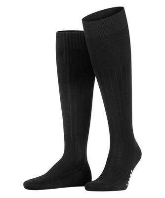 FALKE Milano Kniestrümpfe Herren Klassisch eleganter Baumwollstrumpf, gerippt