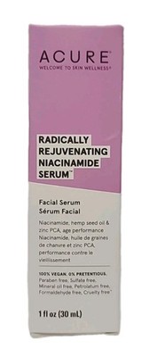 1 × ACURE Radically REJUVENATING NIACINAMIDE SERUM Facial Serum 1 fl oz/  30 mL