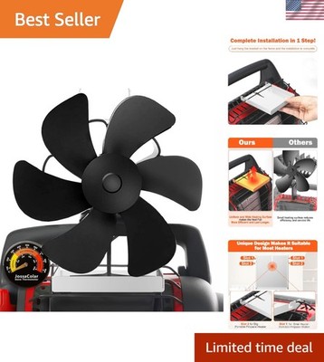 Ultimate Wood Stove Accessory: Heat Powered Fan with Thermometer for All Seasons