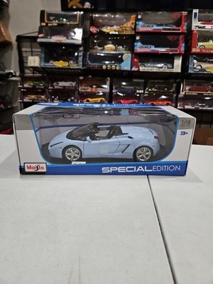 NEW Maisto Lamborghini Gallardo Spyder Convertible Light Blue 1:18 Diecast Car