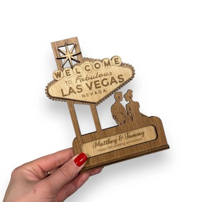 Karte Holz Jahrestag 5. Las Vegas Hochzeitstag PERSONALISIERT Geschenke