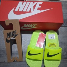 Nike Kawa Volt Black Foam Slide Youth Unisex Sandals UK 13.5 - EUR 32 BNWT