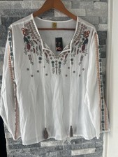 Women RAJ NWT Blouse Embroidered Bohemian Tas...