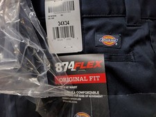 Dickies 874 Original Fit Mens Work DARK NAVY Size 34x34 New With Tags 2 pair
