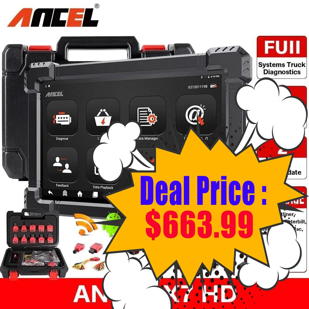 X7HD Heavy Duty Truck Diagnostic Tool Full System DPF ABS ECU Rest