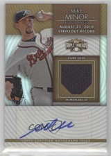 2012 Topps Triple Threads Unity Relics Sepia /75 Mike Minor #TTUAR-77 Auto s7f