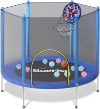 55IN 6FT Toddler Trampoline for Kids Indoor Outdoor Play for Kids Trampoline Bas