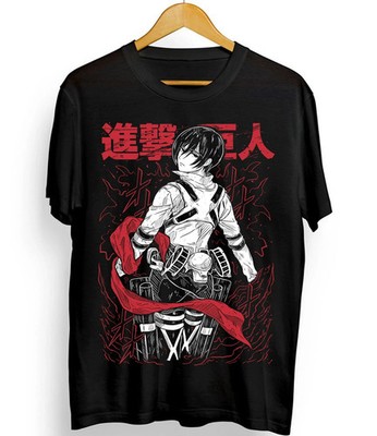 Attack on Titan T-Shirt Mikasa Shingeki No Kyojin Anime Horror shirt All Size