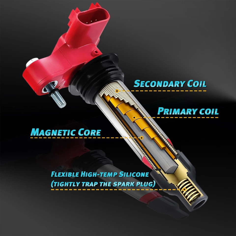 6X Ignition Coil & 6X Spark Plug for Chevy Traverse Cadillac GMC Acadia V6 UF569 - Image 4 of 4