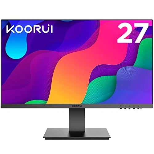 KOORUI Écran PC 27 Pouces Full HD (1920 x 1080), IPS, 16:9, 75Hz, 5ms, VGA et HD - Photo 1/4