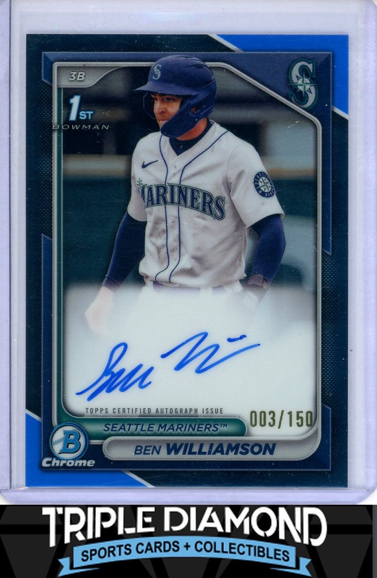 2024 Bowman Chrome 1st Ben Williamson Prospect Auto Blue Refractor #003/150 W617
