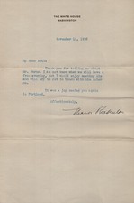 ELEANOR ROOSEVELT - TYPED LETTER SIGNED 11/15/1938