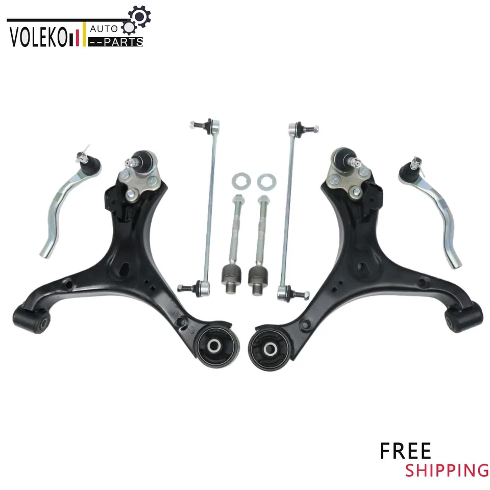 8Pc Front Lower Control Arm w/Ball Joint Suspension Kit For 2016-22 Acura ILX - Изображение 4 из 4