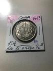 1943 Canada  Silver Half  Dollar