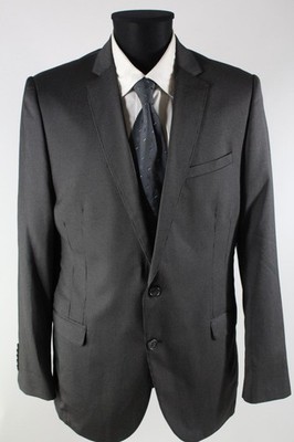 Angelo Litrico Herren Sakko Schwarz-Weiß Kariert Gr.52/L Polyester Viskose