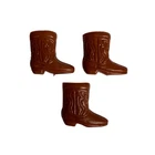 Vintage Barbie Ken Shoes Cowboy Western Boots Short Brown Plastic Doll Shoes