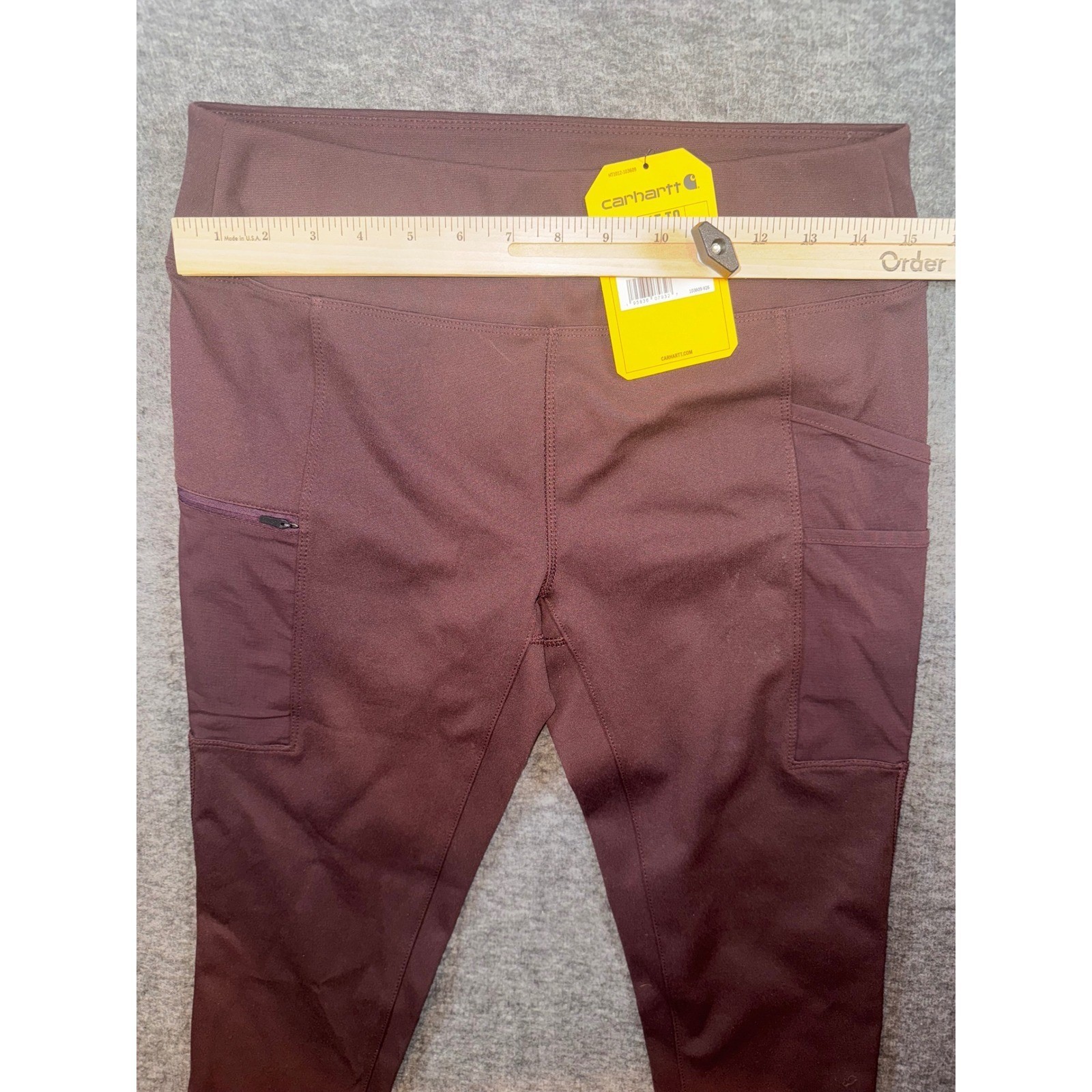 Carhartt FORCE Fitted Lightweight Utility Legging Womens Small 4-6 Burgundy NEW thumbnail 4